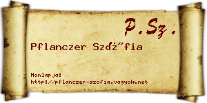 Pflanczer Szófia névjegykártya